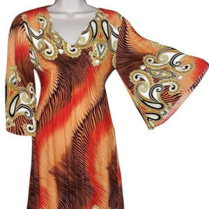 Vintage Disco Hippie Sun Dress festival boho retro